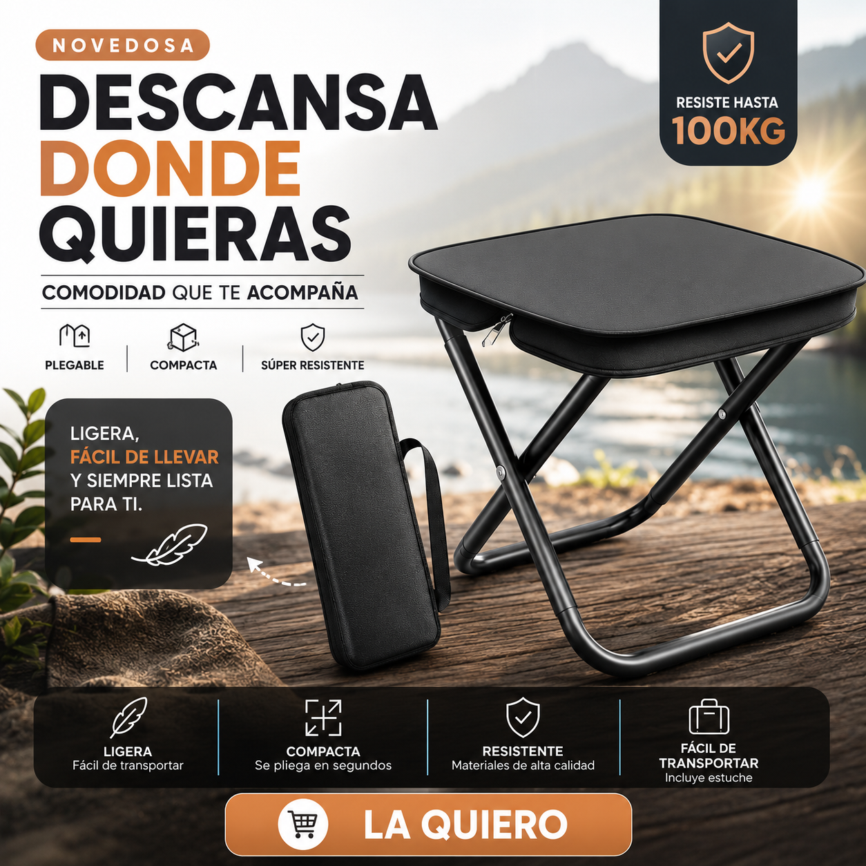 Silla Plegable para gamping