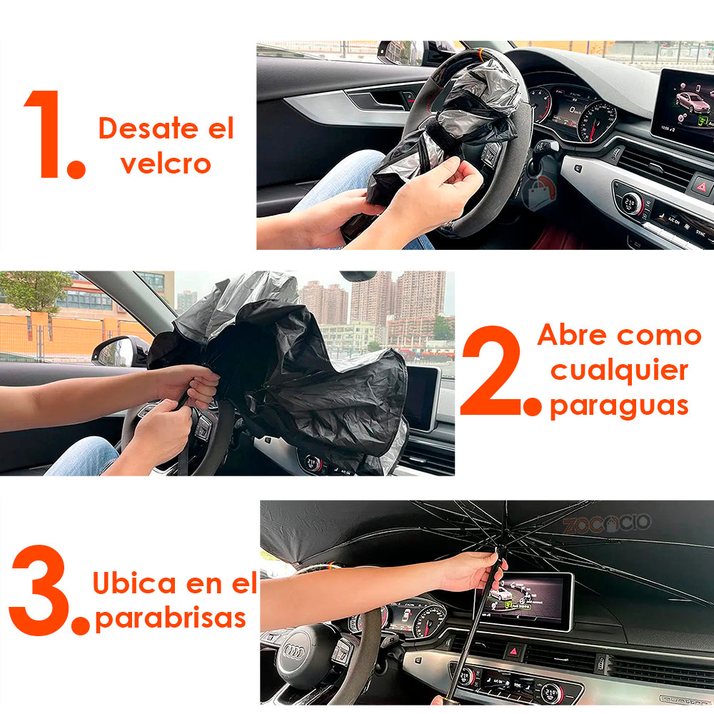 CarSunshade®-Protege tu auto de los rayos del sol+Funda de cuero gratis