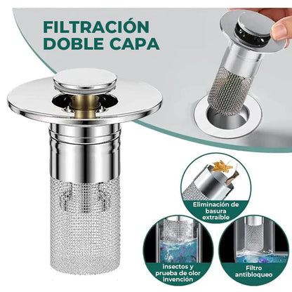 2x1 AquaGuard® - Filtro de drenaje de acero inoxidable