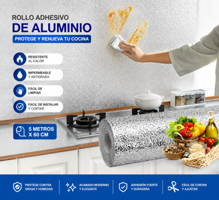 Aluminio Adhesivo en Rollo 5 METROS